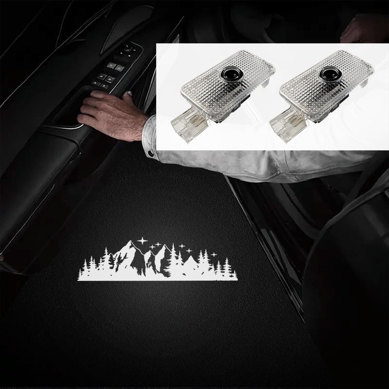 MXGAIC Car Door Logo Lights Puddle Lights Compatible with Forester Outback Ascent Legacy LED Projector Door Shadow Light Accessories (P2) - Image 1